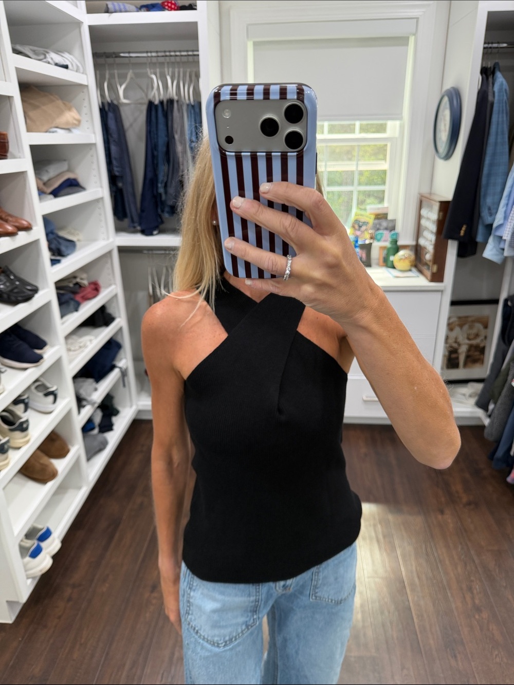 Sleeveless Black V-Neck Knit Top XS NWT